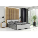 Čalúnená posteľ PANAMA XT 140x200cm výklopná grafit - biela